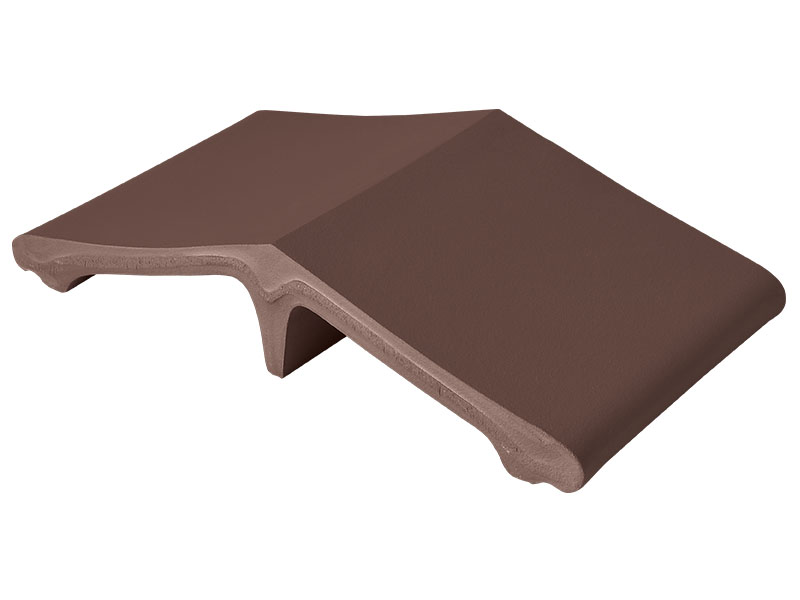 Добор для колпака на забор King Klinker 03 Коричневый натуральный, 445x250x90 мм