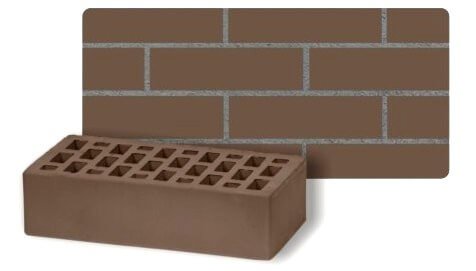 Облицовочный пустотелый, М-150,120x250x65, коричневый, Воротынский КЗ