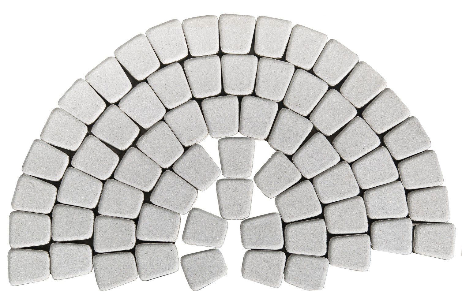 Тротуарная плитка BRAER II «Классико круговая» БЕЛЫЙ